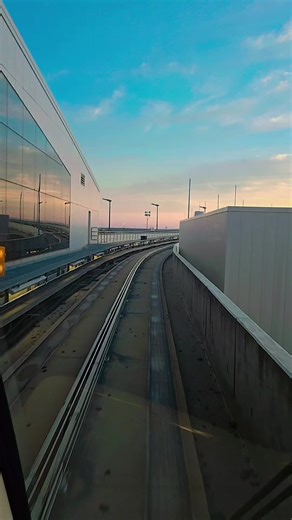 Riding the skylink at the Dallas Airport while at sunset or sunrise is my favorite part of the airport. #sunset #airport #dallas #travel #coldplay @coldplay