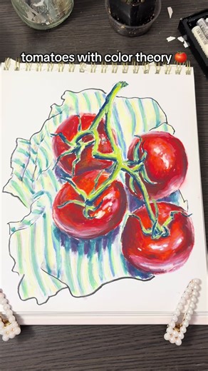 Drawing Tomatoes with Oil Pastels: A Color Theory Guide