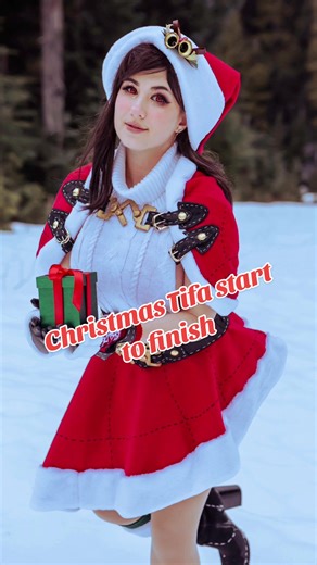 I wasnt going to do a Christmas cosplay but here we are 🥲 #tifa #ff7 #cosplayer #cosplay