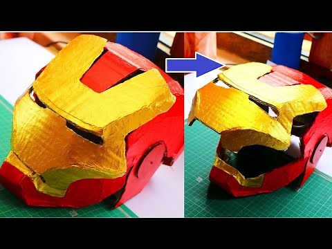How To Make Iron Man Helmet that Opens using Cardboard