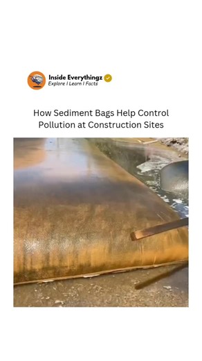 Explore l Learn l Facts on Instagram: "sediment bags, also known as dewatering or filter bags, play a crucial role in controlling pollution at construction sites. when water mixed with soil, sand, or debris is pumped out of excavations or work areas, it’s directed into these heavy-duty fabric bags. the bag traps the solid particles while allowing clean water to slowly filter out, preventing harmful sediment from entering nearby rivers, drains, or soil systems. this simple yet effective method he