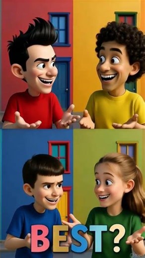 Happy Kids Cartoon – Funny Friends Laugh and Play Together #cartoon #friends #funny #trending