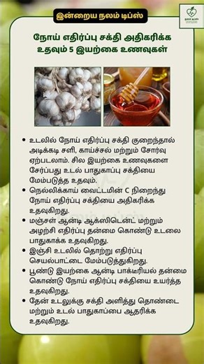 Boost Immunity Naturally | Best Immunity Foods | Tamil Health Tips | Nalam Tips