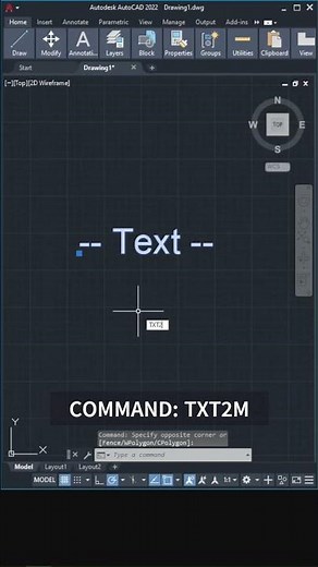 CONVERT A TEXT IN TO MTEXT #autocad #cad #tips