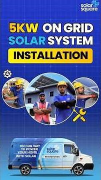 5kW On Grid Solar System Installation - Step by Step | SolarSquare Installation #shorts