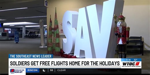 Eight service members get free holiday trips home through Home for the Holidays program