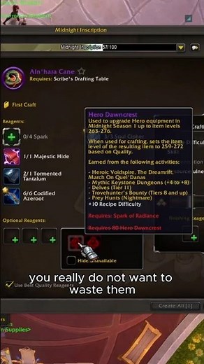 Do Not Craft With Hero Crests