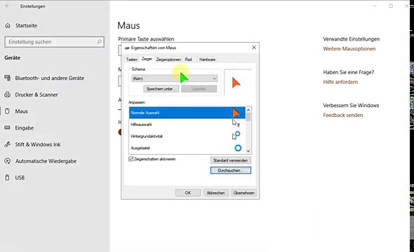 How to change / set LARGE custom BIG aka XXL Mouse Cursor on Windows 10