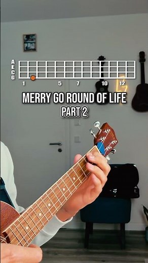 Howls Moving Castle Ukulele Tutorial 2