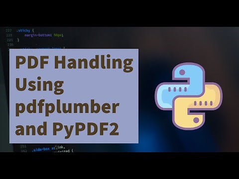 | PDF Handling Using pdfplumber and PyPDF2 |