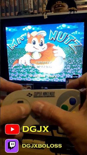 CHEAT CODE to Mr NUTZ on Super Nintendo🐿️ #retrogaming #nintendo #snes #collection #cheatcodes #tips