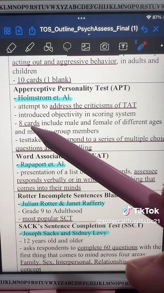 Projective tests Pt. 1 #blepp #rpm #psychologicalassessment #projectivetests #blepp2025