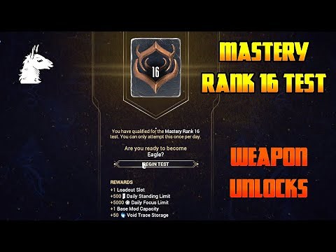 Let's Play Warframe - Mastery Rank 16 Test & Weapon Unlocks