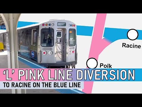 Pink Line Train DIVERTED to Racine on the BLUE LINE | The History Behind the Pink-Blue Connection