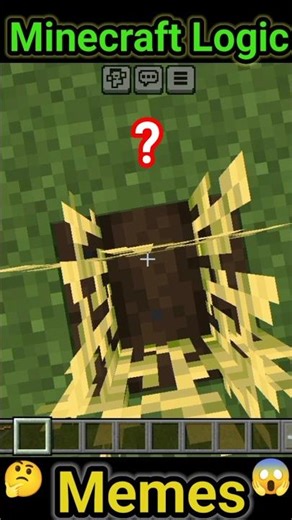 Minecraft Logic ? memes 🤔#shorts