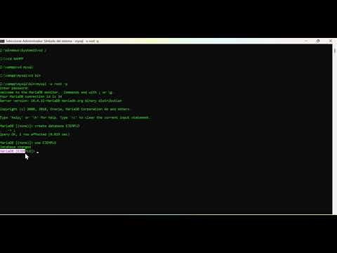 Creacion de base de datos en mysql