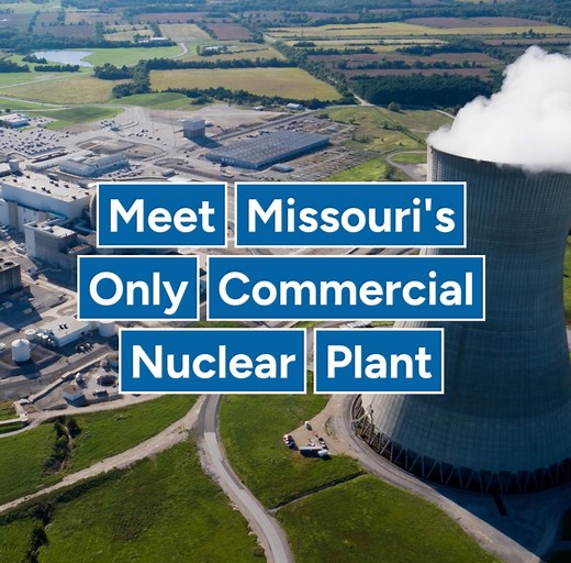 MEET CALLAWAY 👋 Ameren Corporation's Callaway Energy Center is Missouri’s only commercial nuclear power plant. Its single 1,190-megawatt pressurized water reactor produces enough electricity for more than 800,000 homes. #nuclear #electricity | U.S. Department of Energy Office of Nuclear Energy