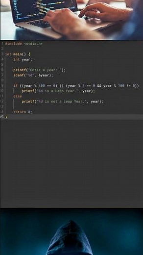 To Check leap year or not | C programming | C Tutorial |