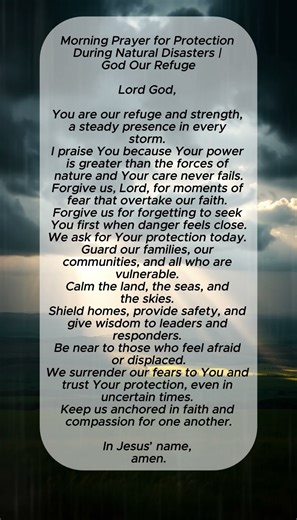 Morning Prayer for Protection During Natural Disasters | God Our Refuge