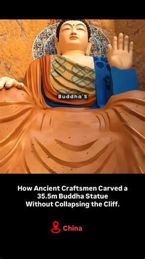 Land of Buddha | How Ancient Craftsmen Carved a 35.5m Buddha Statue Without Collapsing the Cliff. #buddha #china #history #buddhistcaves #buddhist | Instagram