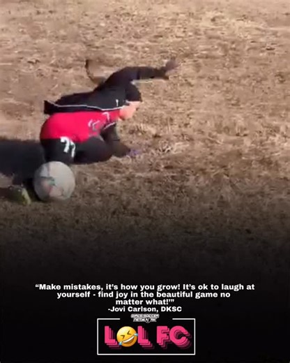 Girls Soccer Network | Sometimes you gotta fall on your face and laugh it out 🤣 Great words of advice from #GSN Ambassador @sakagirl7 👏 #LOLFC . . . .... | Instagram