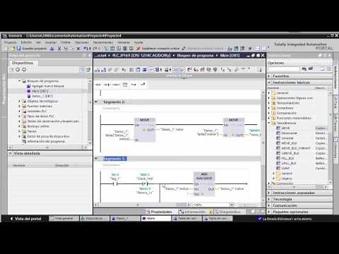 Siemens TIA Portal: tabla de datos con array (matriz) y multiplexor (MUX)