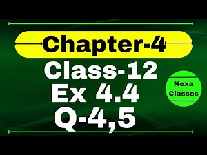 Class 12 Ex 4.4 Q4 Math | Determinants | Q4 Ex 4.4 Class 12 Math | Ex 4.4 Q4 Class 12 Math