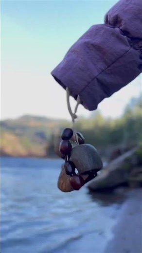 Healing Mini Nut Shell Wind Chime, Boho Bag Charm Keychain, Meditation Decor