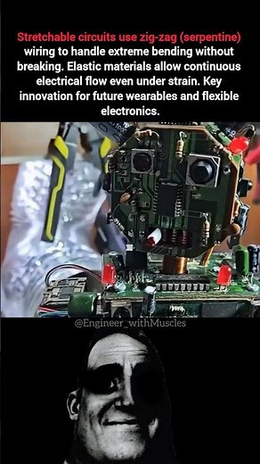 Unbreakable Circuit? Stretchable Electronics Explained 🔬⚡ #facts #science #shorts #technology #viral