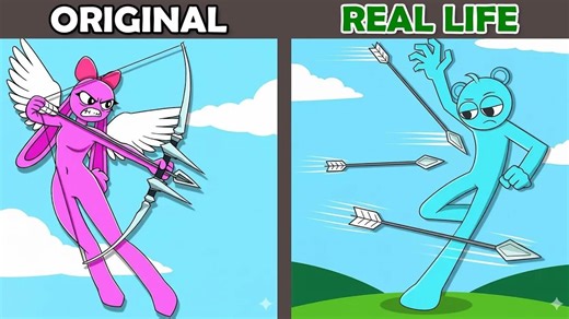 "💘甜到犯规！Incredibox Sprunki 名场面 小粉 Pinki 爱上 Sky 原版 vs 毛绒玩具! "