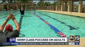 It's never too late to learn how to swim! A swim class in Ahwatukee is focusing on breaking down the fears that keep adults from getting into the water. Story: http://bit.ly/2qeuXG5 | ABC15 Arizona
