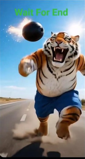 “Motorcycle Escape: Frog Running from a Lion”