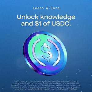 1.4K views · 53 reactions | Learn about USDC, earn USDC 欄 Circle Second course now in the app: rbnhd.co/usdc-learn-earn | Robinhood | Facebook