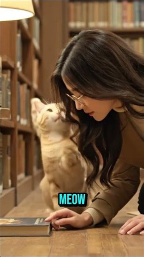 The Library Cat’s Secret Message #LibraryCat #CinematicShorts #WholesomeStory #catlovers