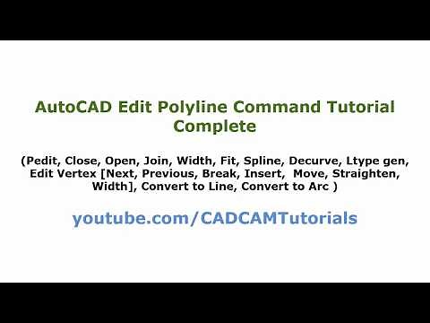 AutoCAD Pedit Command Tutorial Complete | Edit Polyline, Width, Thickness, Edit Vertex, Join, Spline