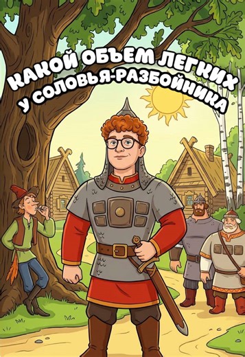 Объем легких Соловья-разбойника в мультиках