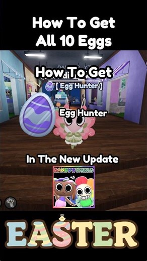 How To Find All 100 Egg Hunter Achievement In Dandys World New Update #roblox #dandysworld #update