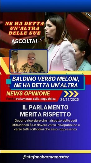 BALDINO SU MELONI: UN’ALTRA DELLE SUE #meloni #politicaitaliana
