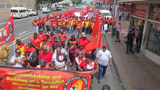 NUM and SACP marches to the Department of Employment and Labour and Eskom in Cape Town against high electricity tariffs and the unbundling of Eskom. | National Union of Mineworkers