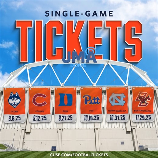 15K views · 46 reactions | Make the Dome your Home this football season! Single-game tickets are available now!  ️ https://bit.ly/3Gh1Avs | Syracuse Orange | Facebook