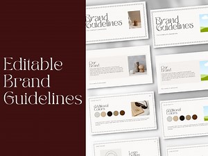 Buy Editable Brand Guideline Templates | Branding | Logo Presentation | Brand Strategy Pack Online in India - Etsy