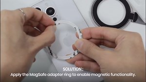 OnTheGrip Cute Transparent Daisy Flower Shape Design Mobile Phone Grip Compatible with Magsafe Multi Functional Collapsible Stand Holder for Smartphone Tablet Cell Phone Accessory (Coral)