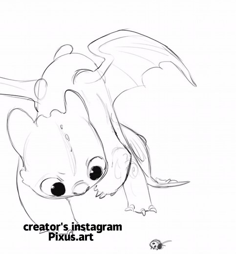 Adorable Baby Toothless Animation | Dragons Dreamwork Fanart