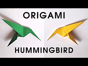 Origami HUMMINGBIRD | How to make a paper hummingbird | Origami birds