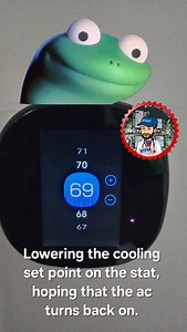 How many techs have heard customers say that they lowered the cooling set point on the thermostat to try to get the ac to work or blow colder air? #hvac #hvacr #airconditioner #thermostat #hvactechnician #skilledtrades #bluecollar #redsealinc #hvacmene | Matt Waxer