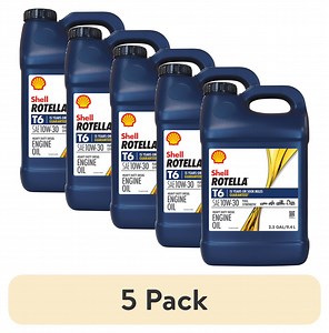 (5 pack) Shell Rotella T6 Full Synthetic 10W-30 Diesel Engine Oil, 2.5 Gallon - Walmart.com