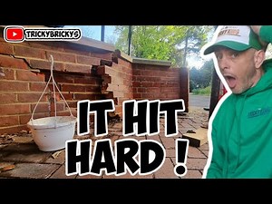 IT SMASHED THE SQUINTED WALL #bricklaying #construction #build