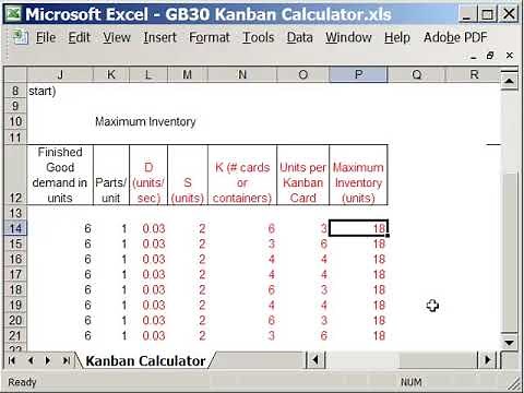 Kanban Calculator