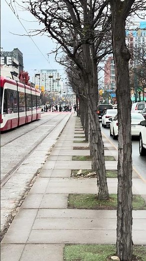 Toronto Life 🇨🇦 Streetcar Ride Through the City | Real Downtown Vibes #citybuzz #torontolife#traffic
