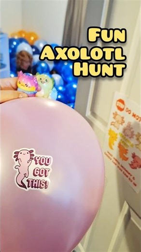 Kids' Party Game: Axolotl Balloon Hunt! #partyideas